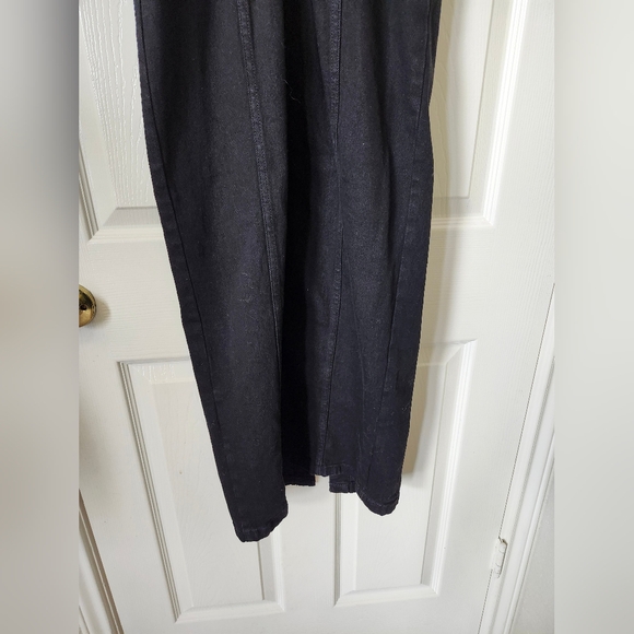 Zara Black Strapless Denim Bustier Jean Button Down Midi Dress XS - Picture 9 of 9